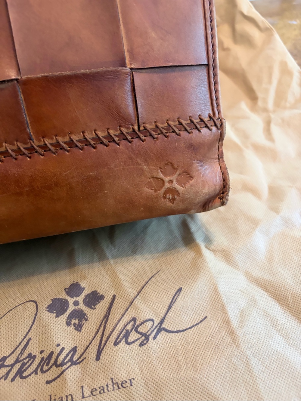Patricia Nash Woven Leather Tote Bag - Picture 7 of 8